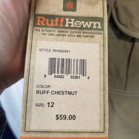 Ruff Hewn Hiking Pants 12 Well Worn Ripstop in Ruff Chestnut NWT - Picture 4 of 7